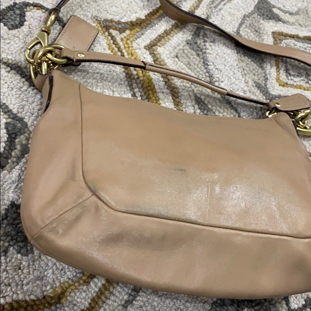 💕 Coach Kirsten tan med leather shoulder bag 💕 - Picture 6 of 16